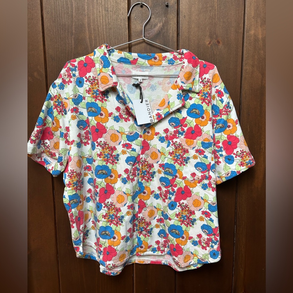 Bandier Terry Cloth Shirt NWT